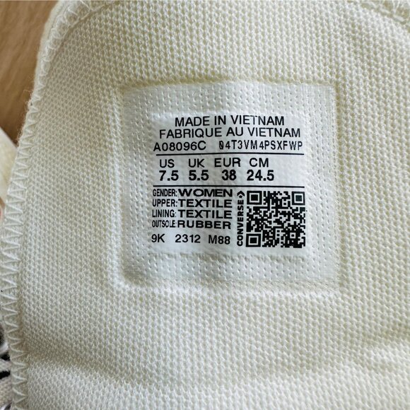 ⭐Converse Ctas Lift Platform Cherries 7.5 Womens Shoes Egret Red Sneaker A08096C - Picture 10 of 13